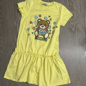 Moschino Yellow Ruffled Sundress Casual